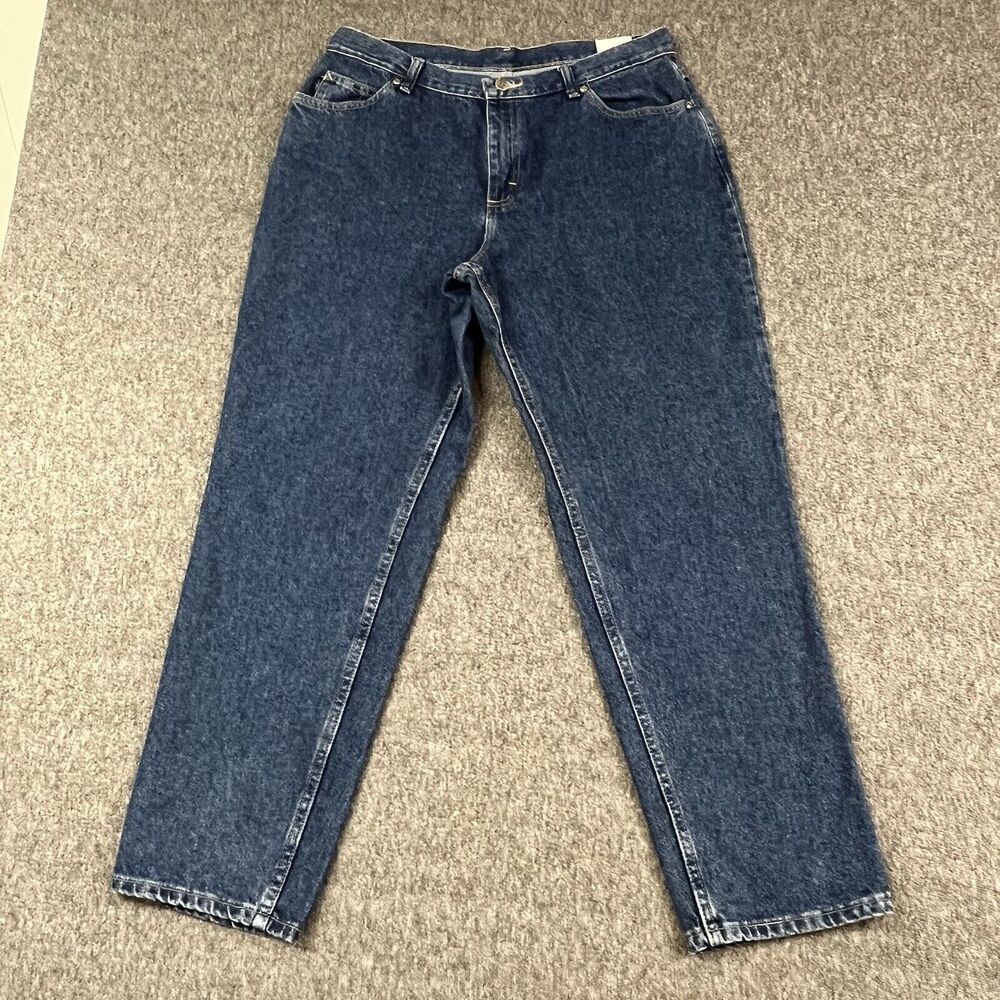 Chic Jeans Womens 16 Petite (33x30) Blue Relaxed 100% Cotton Denim - NEW